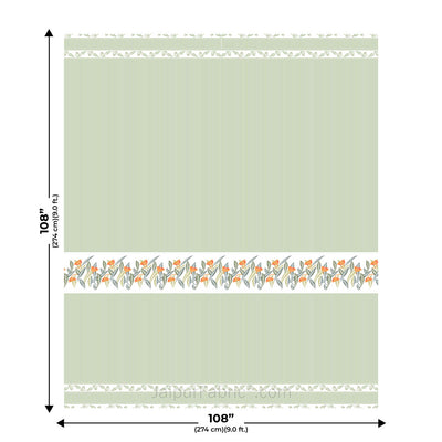 Green Eco Friendly Pure Cotton King Size Double BedSheet
