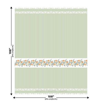 Eco-Friendly Blue Peach and Green Pure Cotton King Size Double Bedsheet Combo of 3