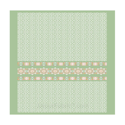 Green Ethnic Pure Cotton King Size Double BedSheet