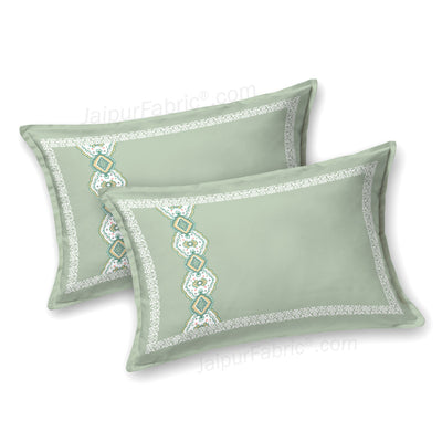Light Green Oasis Pure Cotton King Size Double BedSheet