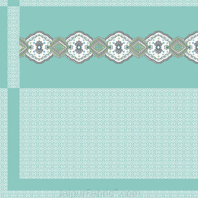 Sea Green Oasis Pure Cotton Fitted BedSheet