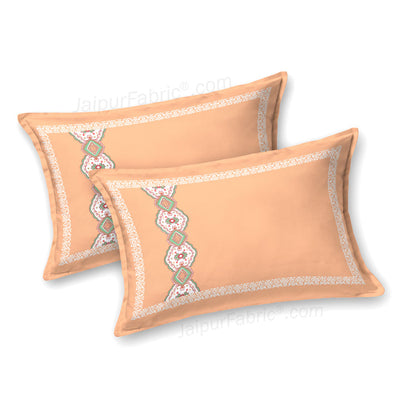 Peach Oasis Pure Cotton Fitted BedSheet