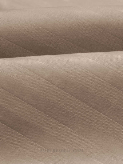 Light Brown Satin Stripes Single BedSheet