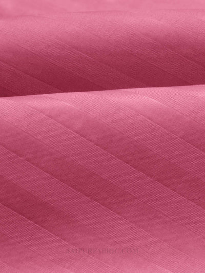 Rose Pink Satin Stripes Single BedSheet