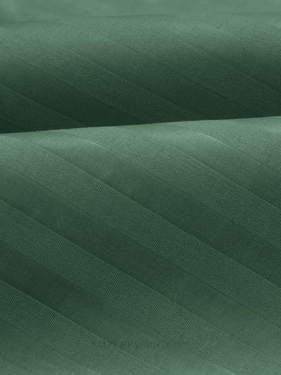 Forest Green Satin Stripes Single BedSheet