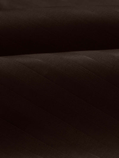 Dark Brown Satin Stripes Single BedSheet