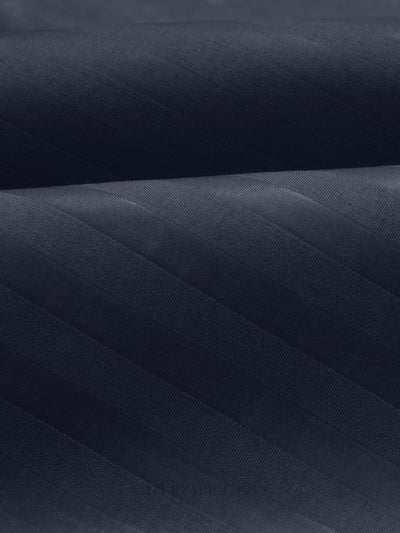 Charcoal Gray Satin Stripes Single BedSheet