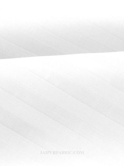 Snow White Satin Stripes Single BedSheet