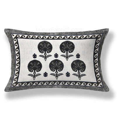 LeafLand Grey Single Bed Size Cotton Bedsheet