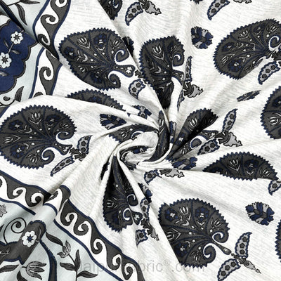 LeafLand Grey Single Bed Size Cotton Bedsheet
