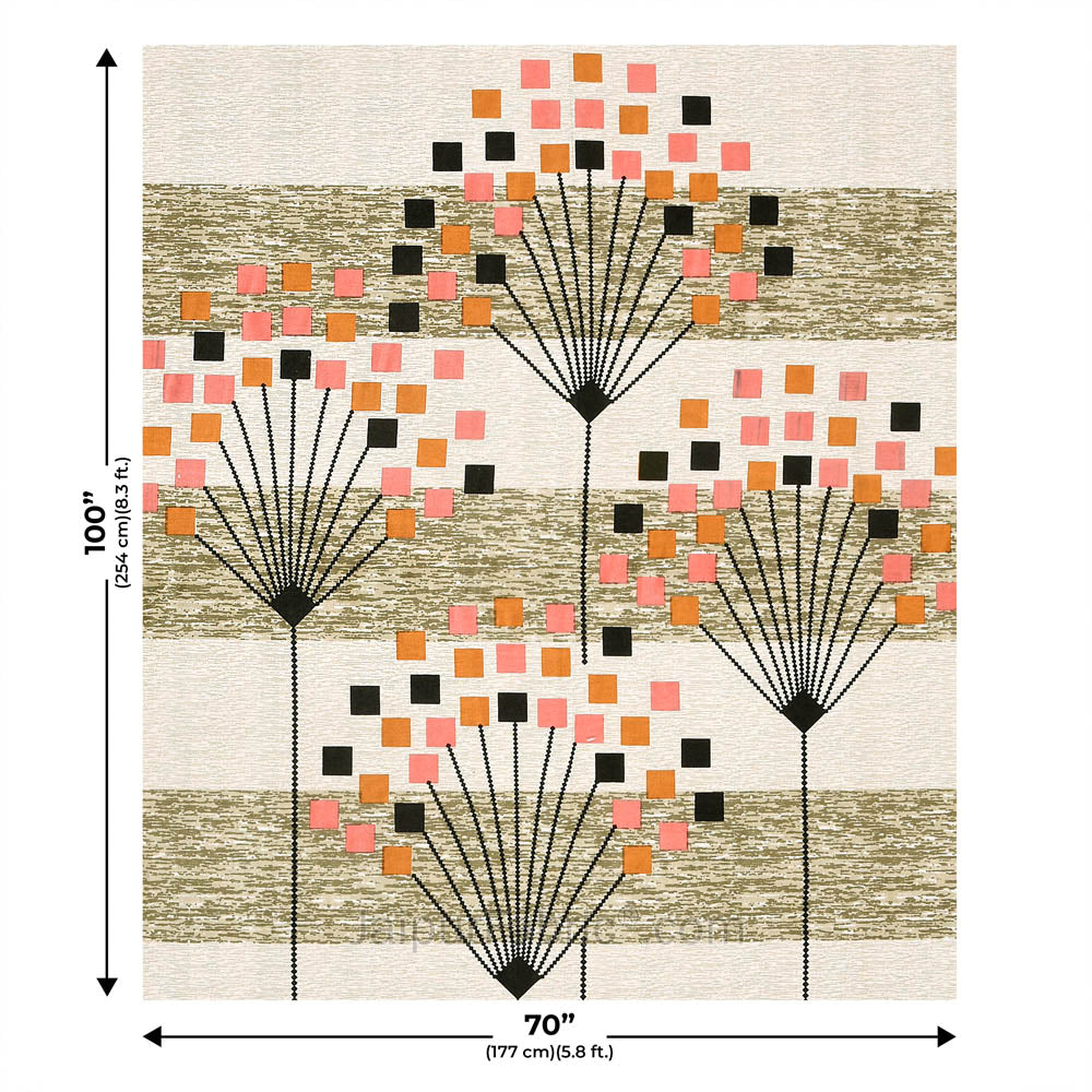 Fancy Fans Green Single Bed Size Cotton Bedsheet