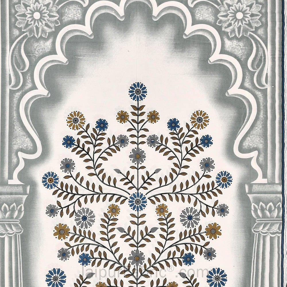 Hearty Welcome Green Single Bed Size Cotton Bedsheet