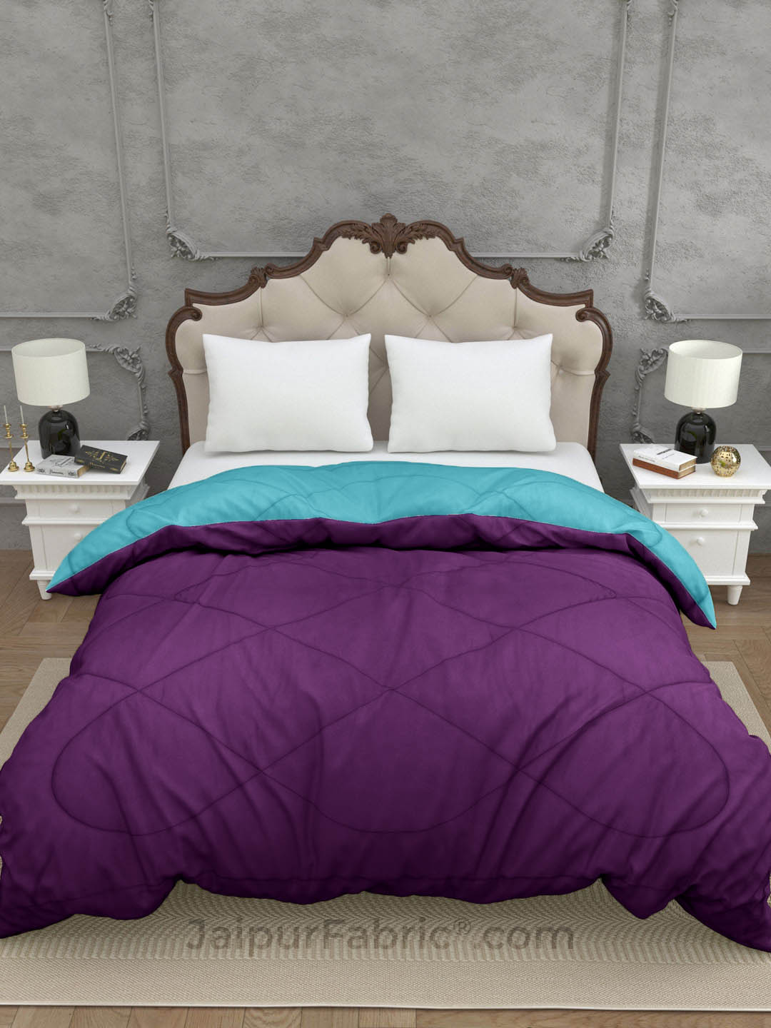 Purlpe Ocean Blue Double Bed Comforter