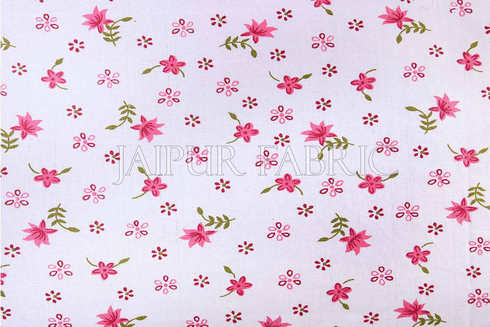 White Base Pink Flower Print Cashmere Cotton Double Bed SheetBed Sheet