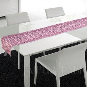 Pink Printed Table Runner