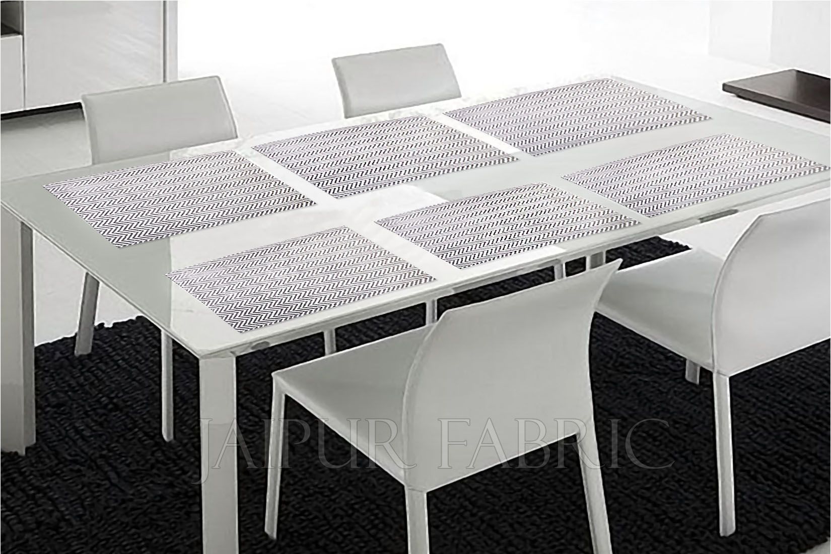 Gray Zigzag Table Mat