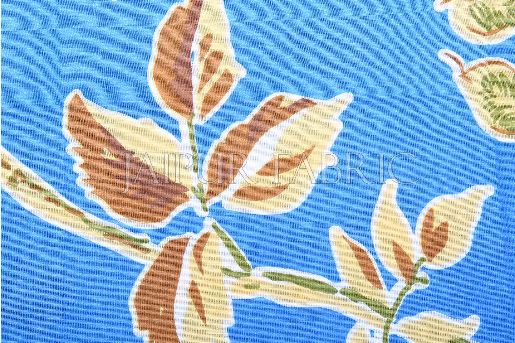 Blue Base Tropical Butterfly Design Double Bed Sheet