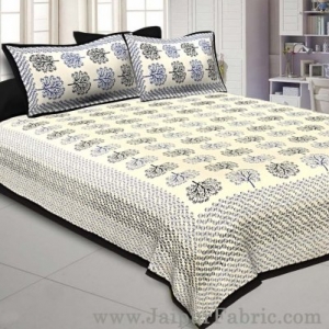 Black Trees Double Bedsheet With 2 Pillow covers