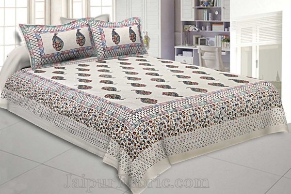King Size Double Bedsheet White, Paisley King Bed Sheets