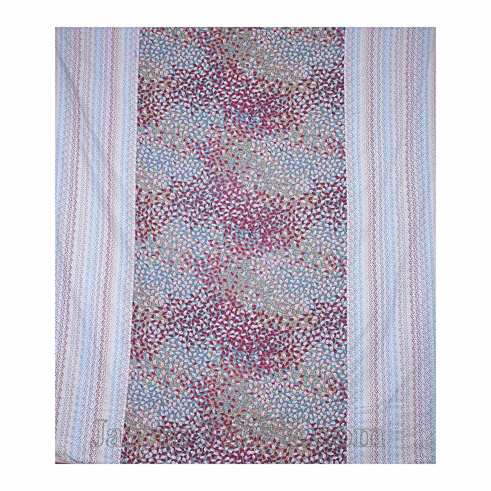 Cambric Cotton Double bed Reversible Dohar with Pink Spring Petals