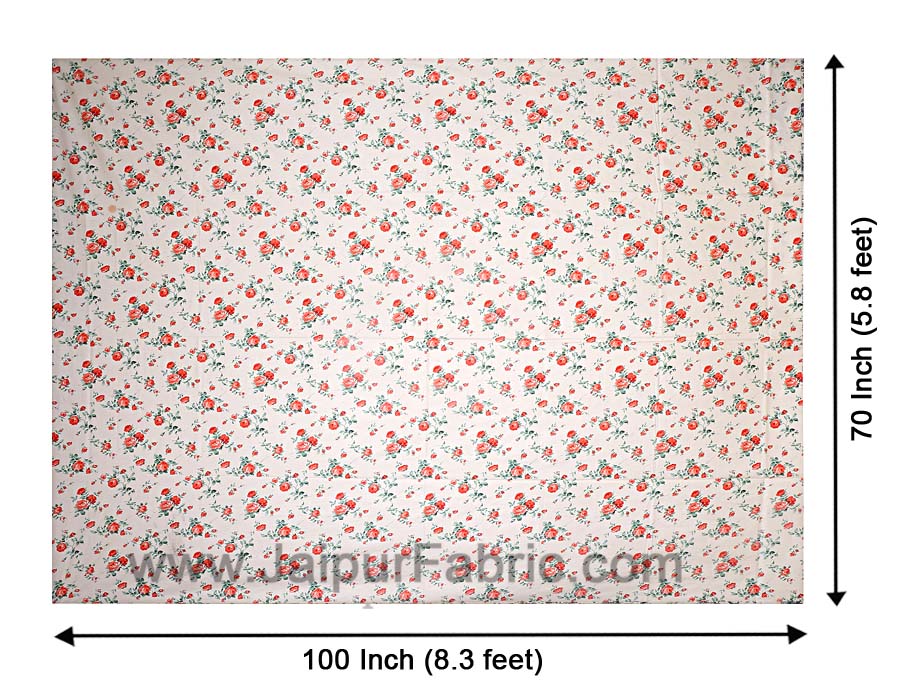 Pure Cotton 240 TC Single Bedsheet in pink bouquet print taxable