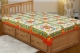 Orange Border Multi Pattern Printed Single Bed sheet