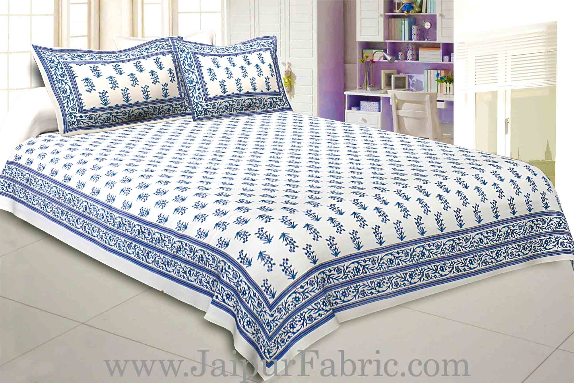 Kingdom Of Blue Double Bedsheet