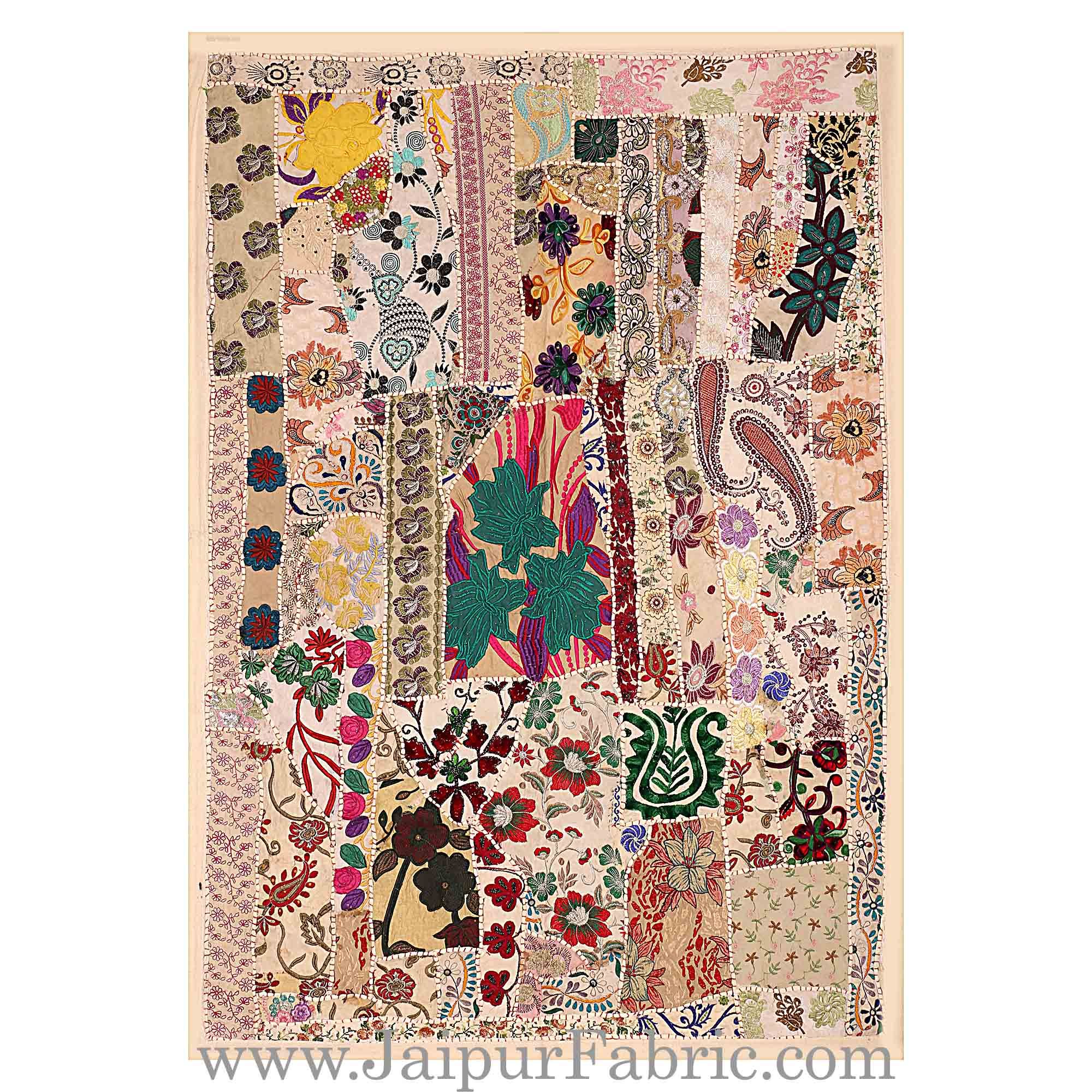 Embroidered patchwork with applique work Wall Decor Wall Hanging