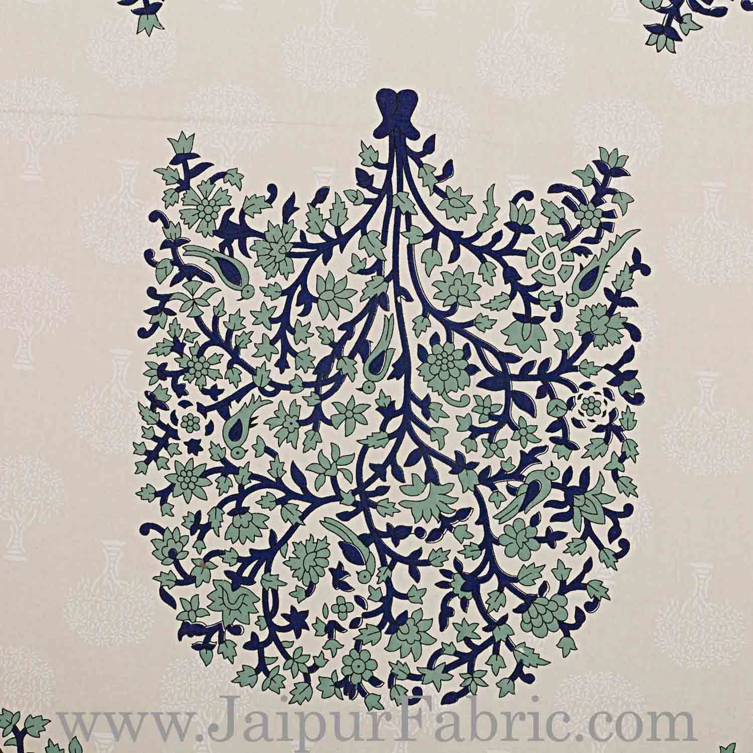 Double bedsheet Grey Small Tree Smooth Cotton Screen Print