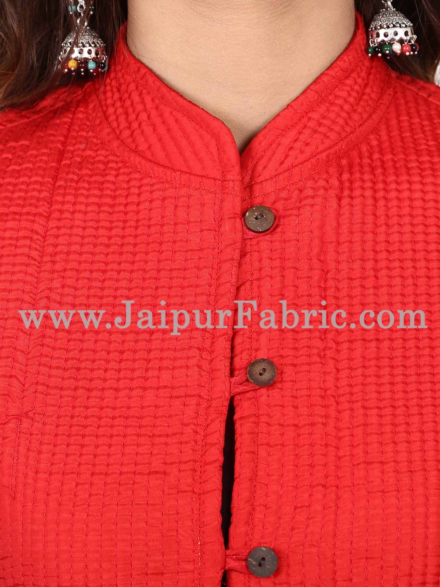 Women Solid Red Jacket