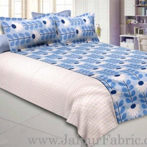 Serene Sky blue Double Bedsheet