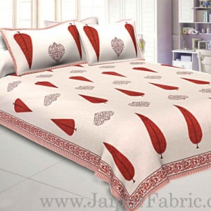 Double bedsheet Red Long Tree Smooth Cotton Screen Print
