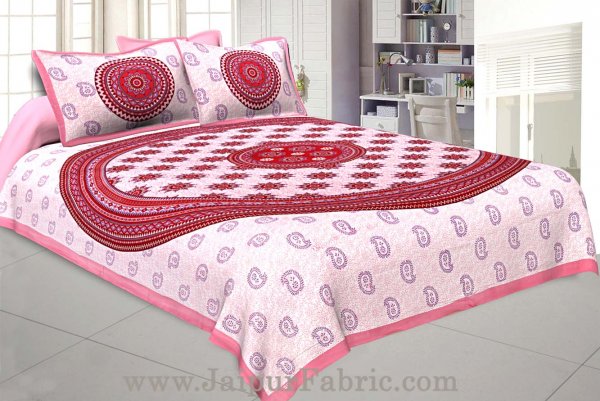 Paisley Pink Double Bedsheet