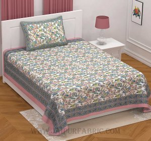 Fantastic Flowers Colorful Single Bedsheet