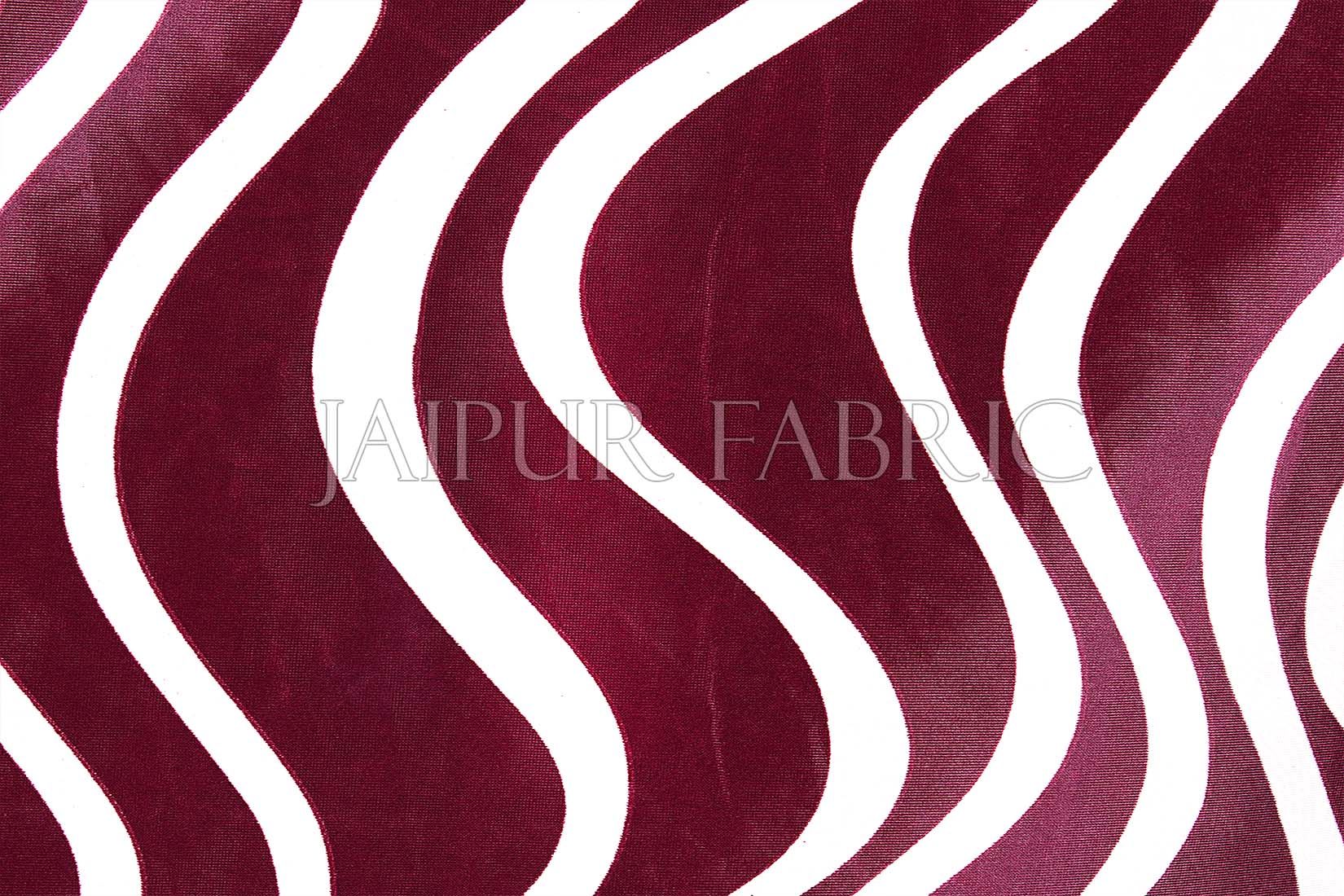 Maroon Printed Polyester Curtain