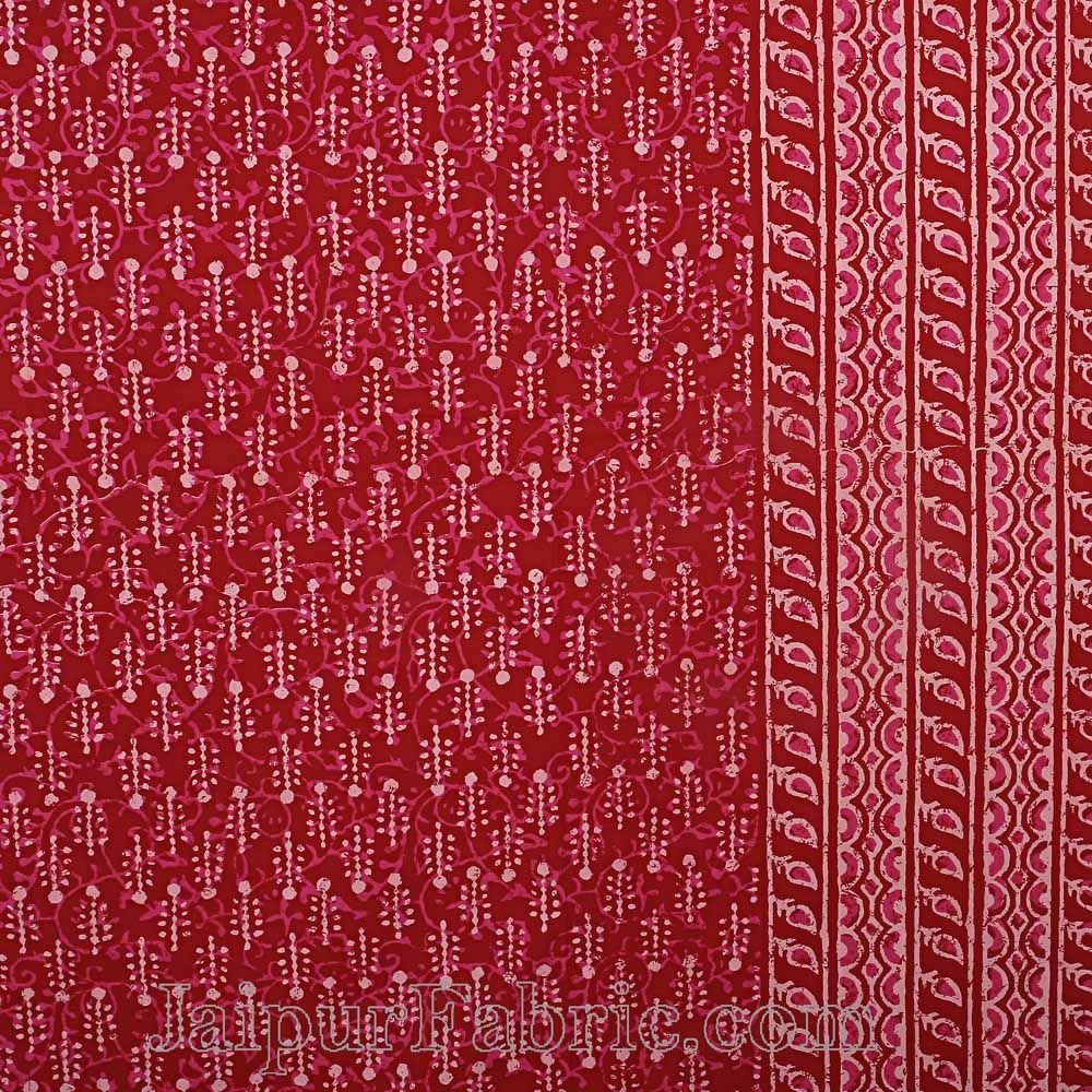 Double Bedsheet Dabu Indigo Dye Red Hand Block Print