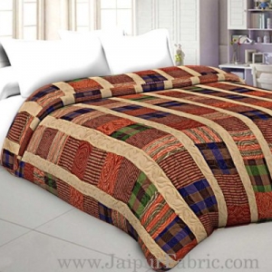 Ethnic Design Reversible Double Bed Ac Blanket / Dohar / Quilt ( Pack Of 1 )