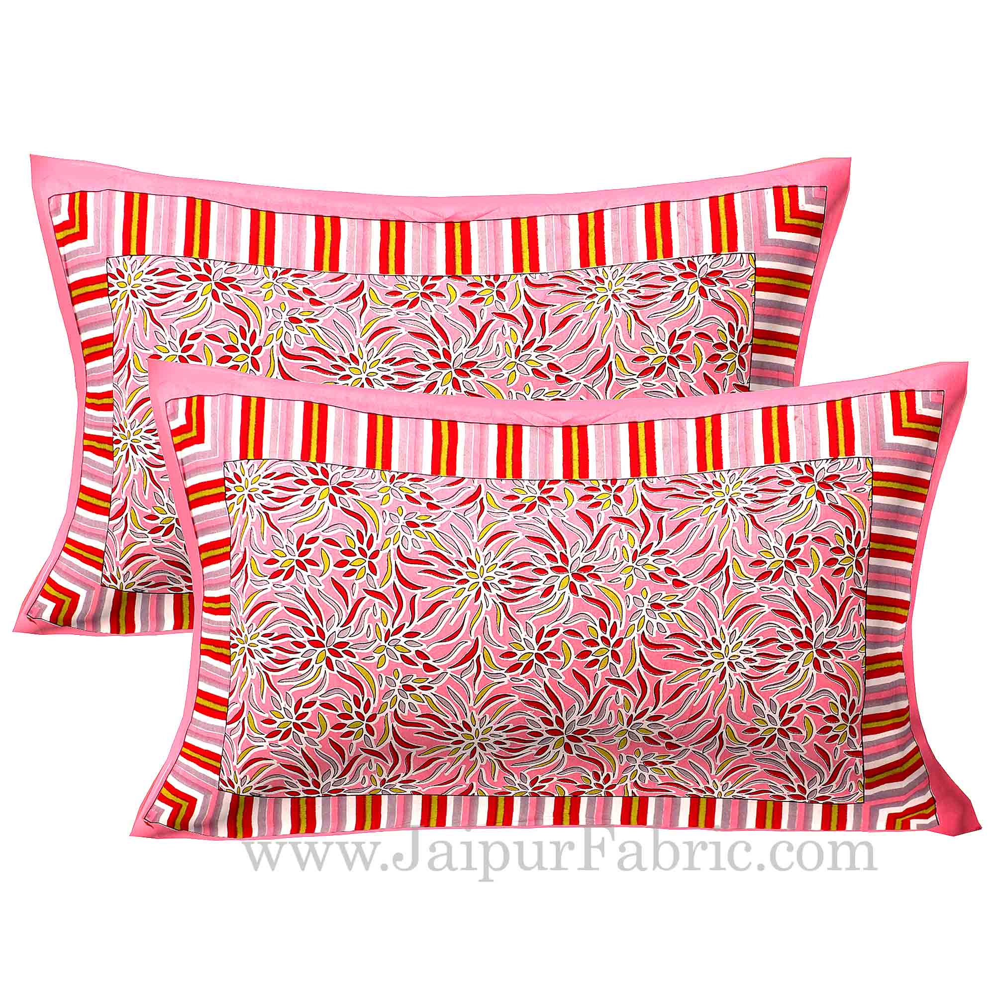 Flamingo Pink Abstract Double Bedsheet