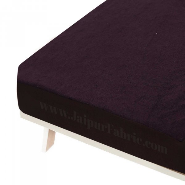 Heavy Quality Purple Terry Cotton Waterproof and Elastic Fitted Through Out Double Mattress Protector