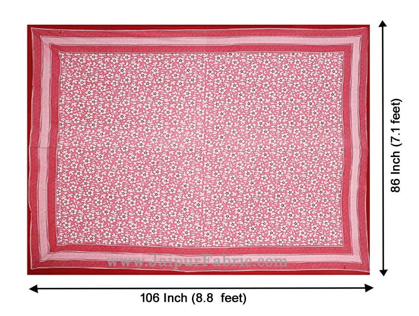 Double Bedsheet Pink Elegent Seamless Floral Pattern