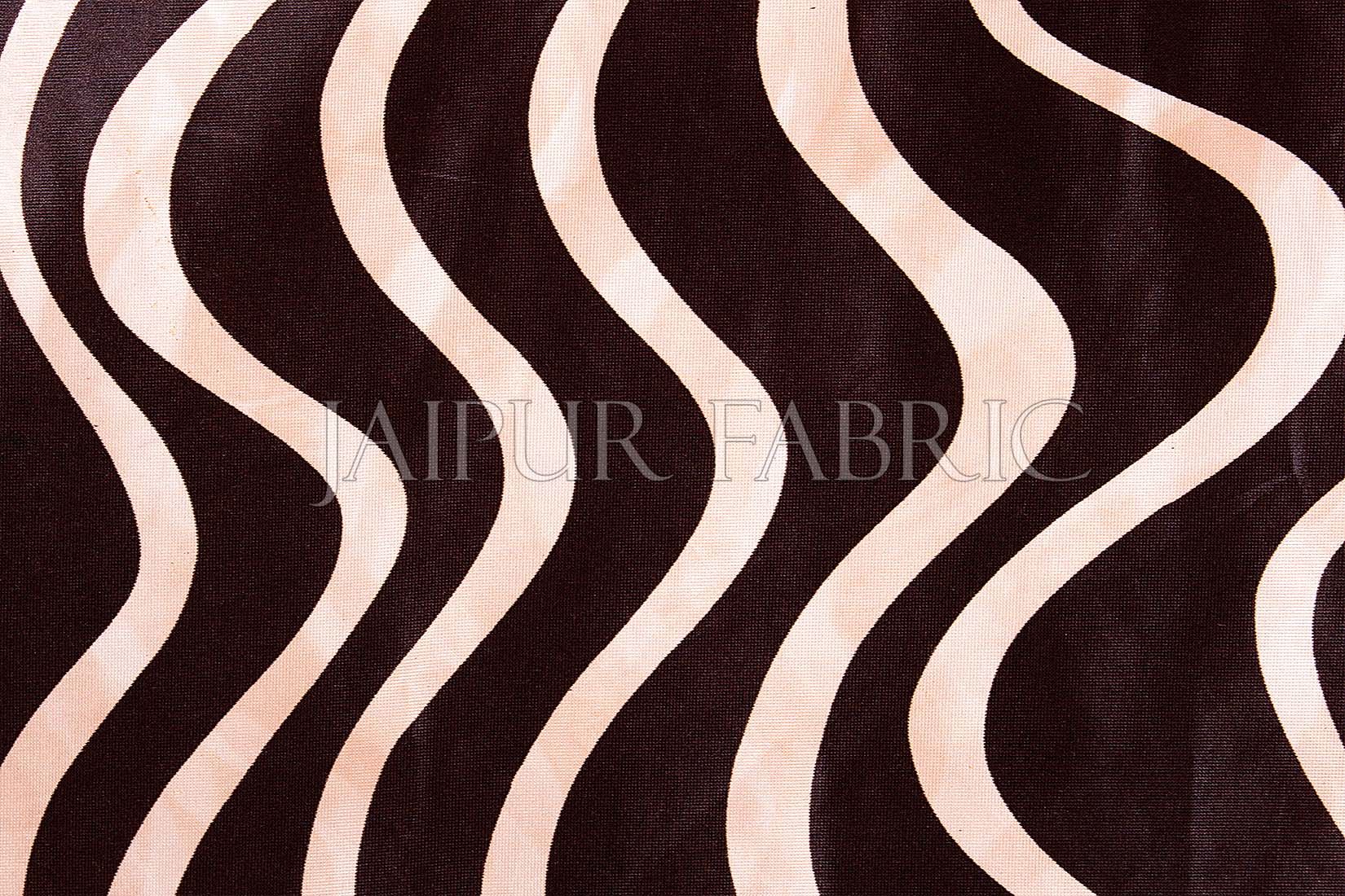 Brown Printed Polyester Curtain