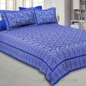 Aqua Kingdom Blue Double Bedsheet