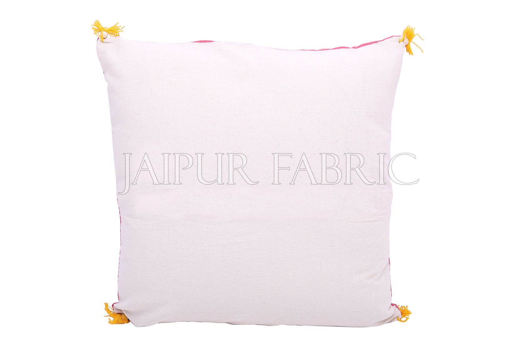 Peach Color Rangoli Print Cotton Cushion Cover
