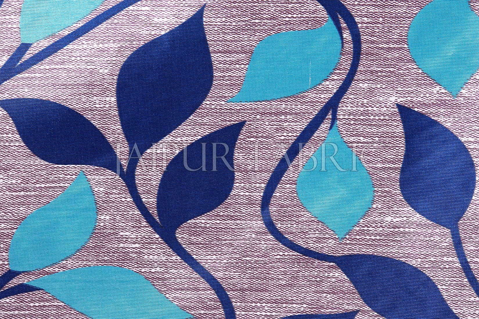 Violate Base Blue Color Printed Polyester Curtain