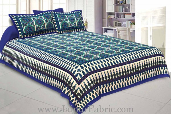 Double Bedsheet With Small Floral Print With Two Pillow Cover