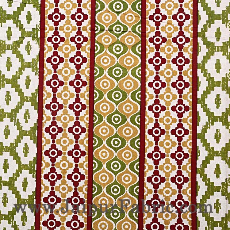 Double Bedsheet Mustard Brown Border Rectangle Print