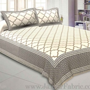Double Bedsheet Jali Print With Two Pillow Cover