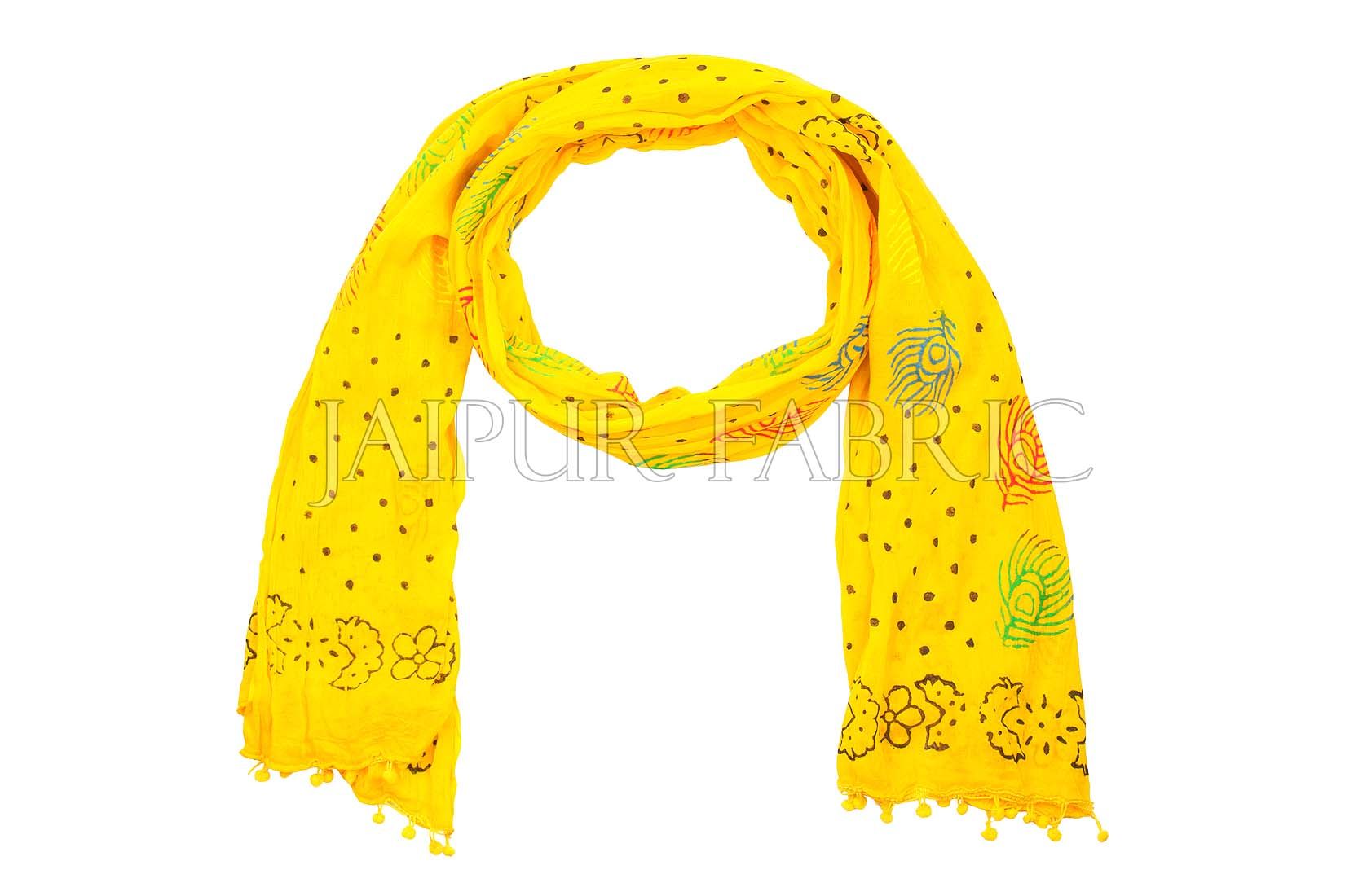 Yellow Printed Stole