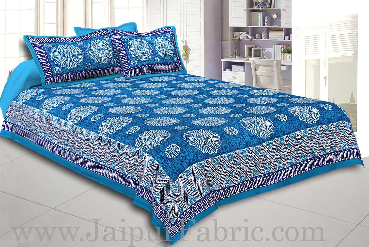 COMBO41- Set of 1 Double Bedsheet and  1 Single Bedsheet With  2+1 Pillow Cover