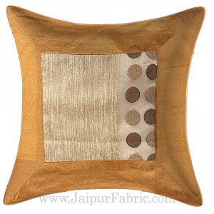 Brown Color Multi Big Dotted Cushion Cover